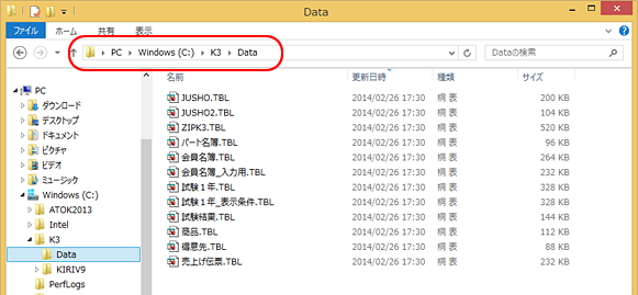 桐9のデータフォルダー